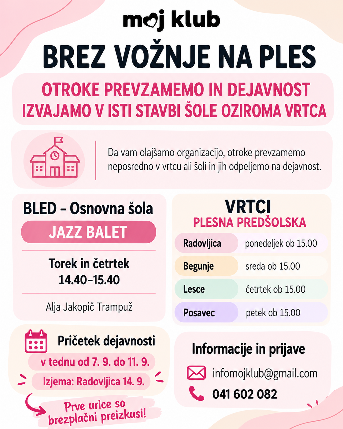 Fotografija z nastopa Moj Kluba